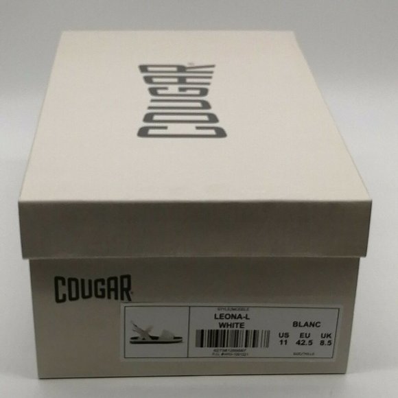 Cougar Womens Leona Sporty Sandal White Leather Hook Loop Ankle Strap 11M NEW - Picture 10 of 10